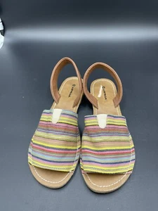 Airwalk Womens Striped Peep-toe Sandals Size 7 - Picture 1 of 3