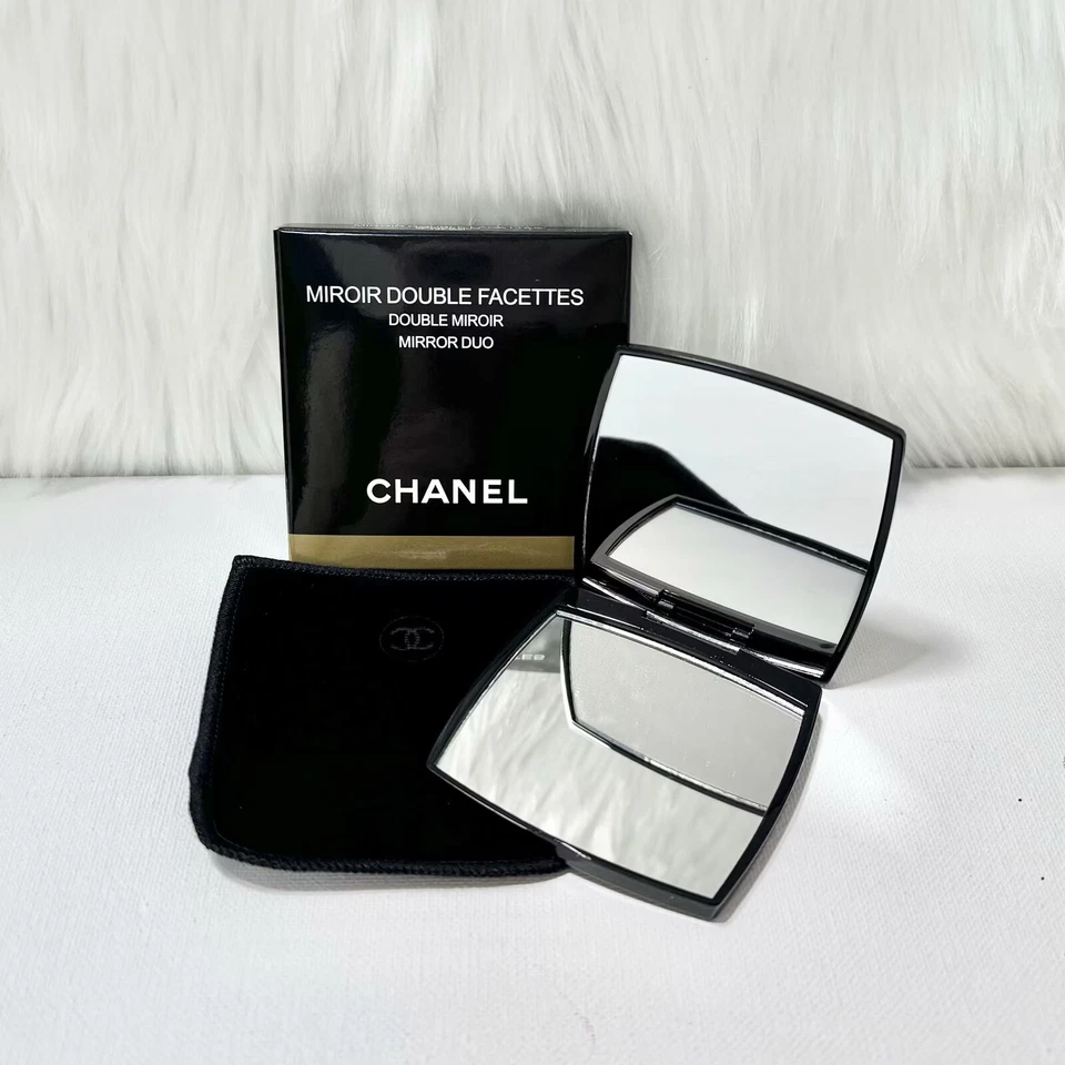 Chanel Mirror Duo Compact Double Facette Black Bridesmaid Gift Christmas Gift - Image 1 of 4