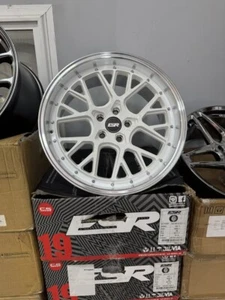 ESR Wheels CS11 5x112 19x8.5+30 Gloss White Audi VW Euro Rims Set of 4 Wheels - Picture 1 of 4