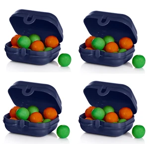 Tupperware Mini Oyster Packages Set of 4 Navy Blue - Snack Holders New - Picture 1 of 1