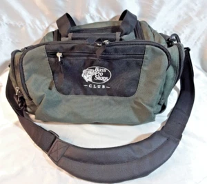 Bass Pro Shops Club Duffel Bag Dark Green Black Multiple Compartments Shoulder - Picture 1 of 7