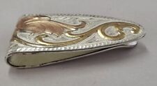 Sterling Silver Money Clip W Gold & Rose Gold Accents 30gr