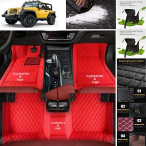 For JEEP Wrangler Car Floor Mats Luxury Waterproof Cargo Liners Carpets Custom - Picture 1 of 19