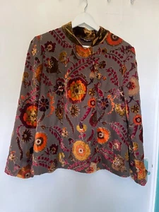 Vintage rare beautiful blouse shirt top womans uk 14 ? elaina eloina - Picture 1 of 7