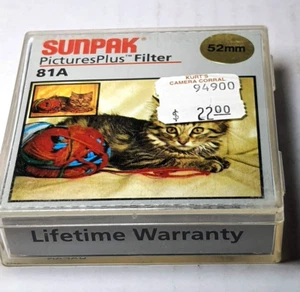 Genuine 52mm 81A 81-A 81 A Color Conversion Glass Lens Filter Japan 52 mm Sunpak - Picture 1 of 2