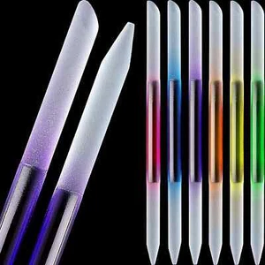 Juego de 6 piezas de palitos de cutículas de vidrio para empujar cutículas de vidrio cristal de doble cara... - Imagen 1 de 5