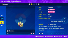  Brillante Cosmoem Perfecto IVS + Bola Maestra Pokémon Escarlata y Violeta