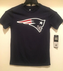 New England Patriots Youth T-Shirt - Kurzarm Blau Farbe T-Shirt - NFL Lizenziert - Bild 1 von 8