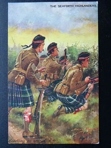 THE SEAFORTH HIGHLANDERS Repelling An Attack c1911 by Postcard Raphael Tuck 9885 - Picture 1 of 2