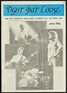 Ajustado Pero Suelto 5 _MUY RARO_ 1980 Revista Led Zeppelin Fanzine Reino Unido Europa TBL - Imagen 1 de 2