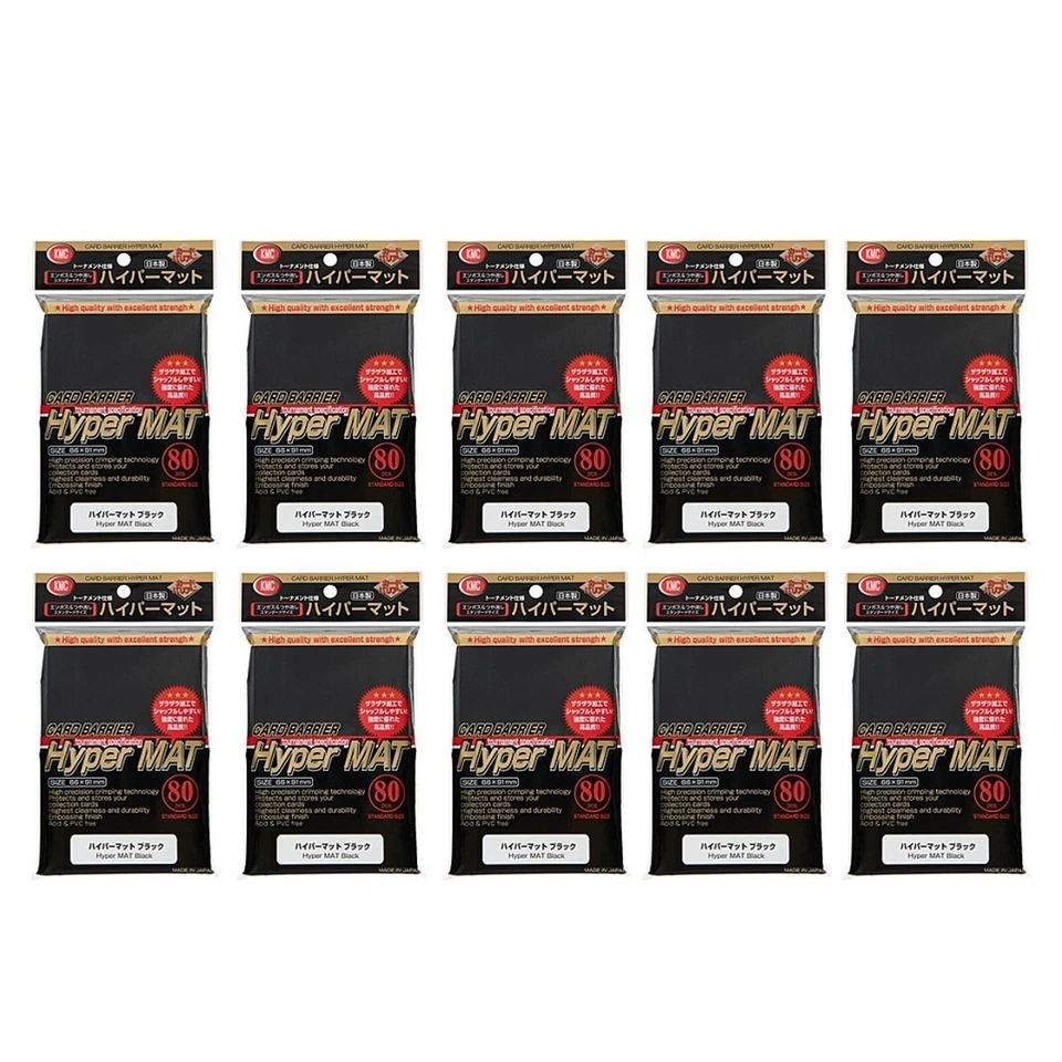 "KMC Sleeves HM1508 Deck Protectors Hyper Matte Black, Pack - 80"