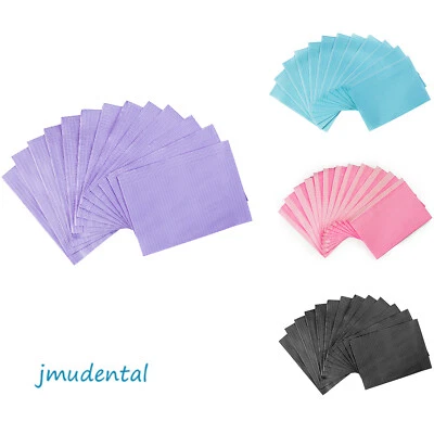 125/500 piezas baberos dentales desechables toallas médicas tatuaje impermeables 13 "X 18" Foto 1 de 4