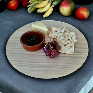 Oak Veneer 38.5cm Lazy Susans - Rotating Table Centerpiece, Custom Engraving - Picture 1 of 5