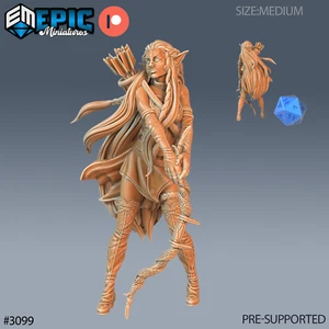6K Resin 32mm Epic Miniatures Elf Ranger Female Player Character for D&D - Picture 1 of 1