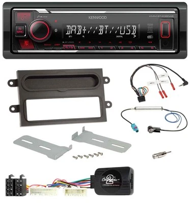 Kenwood Lenkrad Bluetooth USB DAB Autoradio für Renault Twingo ab 2015 grau - Bild 1 von 4