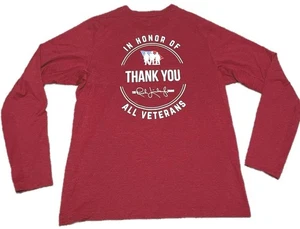 New Era Rush Limbaugh Show Thank You Veterans Long Sleeve Shirt Size Large Red - Picture 1 of 8