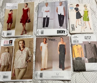 VINTAGE VOGUE DESIGNER SEWING PATTERNS 6 ALL UNCUT - Image 1 of 4
