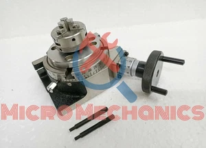 Rotary Table 100 mm 4 Inches With 50 mm Mini Lathe Scroll Chuck And Backplate - Picture 1 of 3