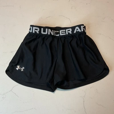 Under Armour Youth Running Black Shorts- Youth Medium YMD - Image 1 of 4