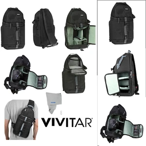 Camera Sling Backpack Bag for Canon Nikon Sony DSLR Mirrorless by VIVITAR Photo - Picture 1 of 6