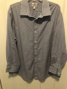 Croft and Barrow Teal/Purple/White Print Easy Care Shirt 18.5./34-35 #391 - Picture 1 of 3