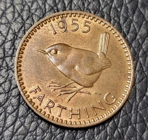 1955 Great Britain Farthing Coin - Picture 1 of 2