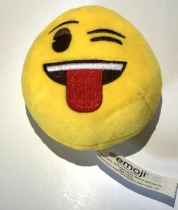 Burger King Emoji Brand Plush Emoji, Joking Emoji W/Tongue & Wink CRAZY - Picture 1 of 2