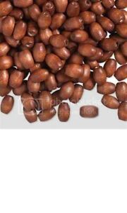 50 Brown Coated Boxwood Wooden Wood Craft Beads Many Sizes & Shapes Small-Big