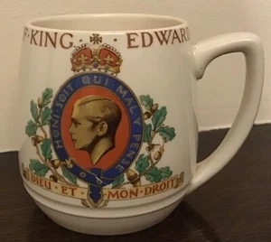 Rare Vintage King Edward VIII Coronation Mug Woods Ivory Ware - Picture 1 of 6