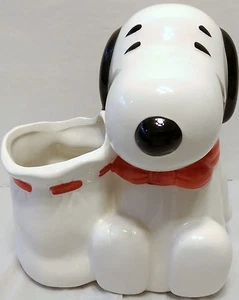 Vintage Benjamin & Medwin Snoopy Keramik Werkzeughalter Charlie Brown Schultz Büro - Bild 1 von 12