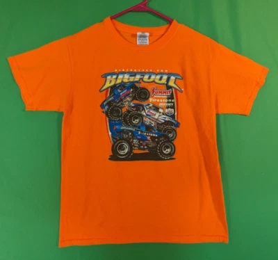 Camisa Bigfoot Monster Truck Gildan Niños Grande Naranja Mangas Cortas Foto 1 de 4