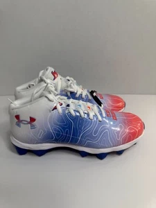.9032 UNDER Armour Spotlight, Youths Red/White/Blue, Texas Cleats-US 6 Youths - Picture 1 of 5