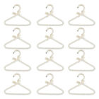 12x Kunststoff Perlen Bogen Kleiderbgel Hanger Rack fr Kinder 20cm weier