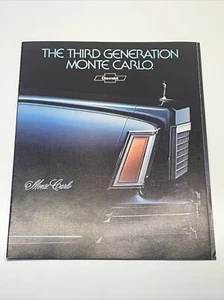 Chevrolet Monte Carlo 1978 tercera generación folleto de ventas catálogo - Imagen 1 de 2