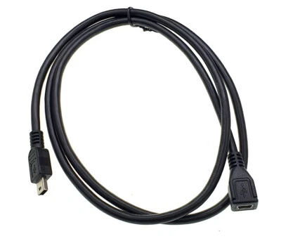 Mini USB Male to Female Extension Cable M/F Extender Power Supply Data Transf... - Image 1 of 4