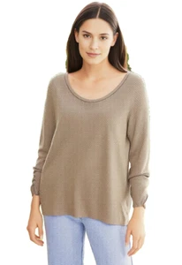 Susan Graver Blouse Top Women's Size 1X Brown With Polka Dots Rouched Sleeves - Picture 1 of 6