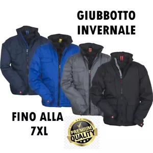 Taglie Forti Uomo Giacca Giubbotto Invernale Caldo Impermeabile No Maxfort S-7XL - Foto 1 di 9