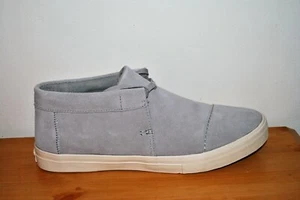 TOMS Men's Emerson Mid Gray Leather Sneakers - Size 10 - Picture 1 of 6