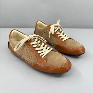 Cole Haan Shoes Mens 9 M Driver Lace Up Driving Tan Air Grant Sneakers Leather - Picture 1 of 11