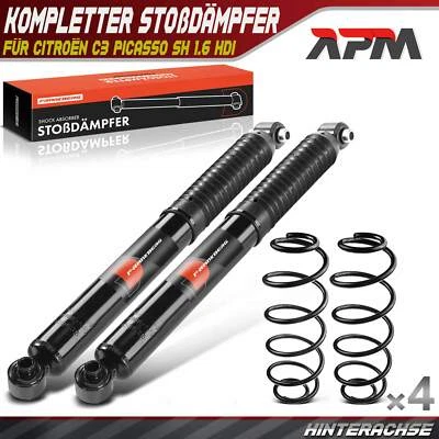 4X Kit Completo Di Ammortizzatori Posteriori Per Citroën C3 Picasso SH 1.6 HDi - Immagine 1 di 4