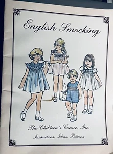 English Smocking by The Children`s Corner Instructions Ideas Pattern Booklet UC - Picture 1 of 9