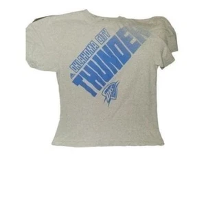Oklahoma City Thunder NBA Tshirt Men SzL Gray Blue Graphic Print Sportswear - Picture 1 of 3