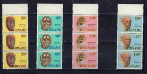 SURINAME 1985 MONKES FAUNA STRIP X 3 SET 755-758 COME NUOVO MNH - Foto 1 di 1