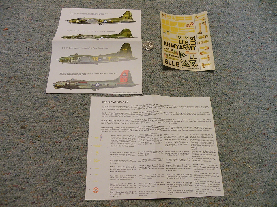 Esci decals 1/72 B-17 Flying Fortress  variants   L5 - Image 1 of 1