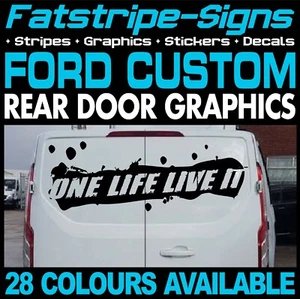 para encajar FORD TRANSIT CUSTOM ONE LIFE LIVE IT CAMPER VAN STICKERS GRÁFICOS CALCOMANÍAS - Imagen 1 de 2