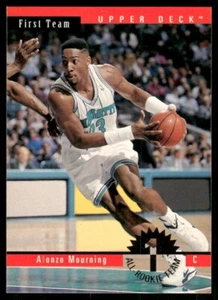 Alonzo Mourning Charlotte Hornets #AR2 1993-94 Upper Deck All-Rookie Basketball - Picture 1 of 2