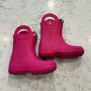 Botas de Lluvia Crocs Rosa Handle It Talla Niños/Jóvenes 1J - Imagen 1 de 9