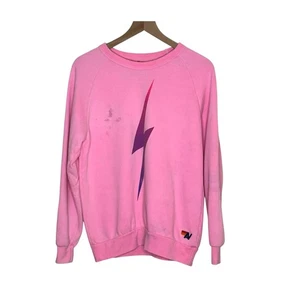 Maglione girocollo Aviator Nation rosa felpa donna taglia M loungewear LEGGI - Foto 1 di 11
