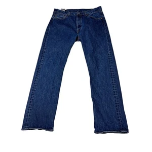 Levi's 501 Original Fit Button Fly Jeans Herren W33 L30 Dark Wash Denim - Bild 1 von 15