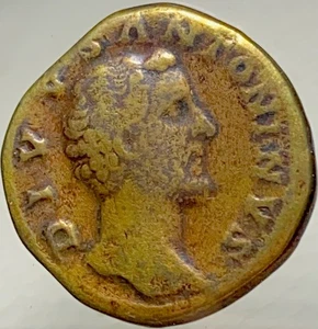 Large Sestertius Emperor Antoninus Pius Genuine Ancient Roman Coin 138-161AD - Picture 1 of 8